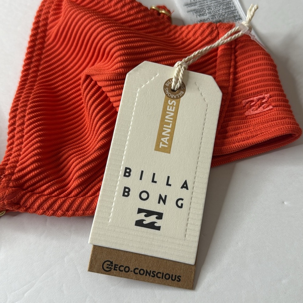 Billabong Tanlines Reese Underwire Bikini Swim Top Coral Craze Orange Small - Picture 7 of 12